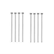 Perlestave. Forsølvet. Grade A. 30 mm. 100 stk. 